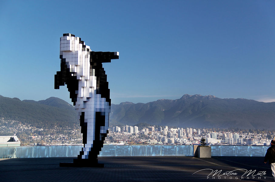 Digital Orca von Douglas Coupland, Coal Harbour, Vancouver