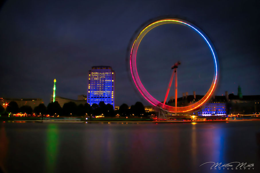 Nachtaufnahme London Eye